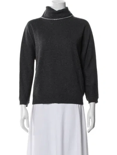 Pre-owned Brunello Cucinelli Cashmere Turtleneck Sweater In Black