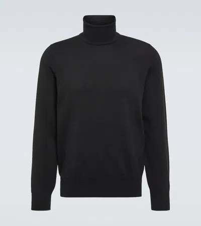 Brunello Cucinelli Lightweight Turtleneck Sweater In Cashmere And Silk In Black