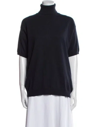 Pre-owned Brunello Cucinelli Cashmere Turtleneck Sweater In Blue