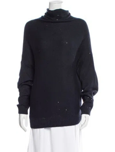 Pre-owned Brunello Cucinelli Cashmere Turtleneck Sweater In Blue