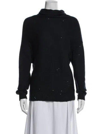 Pre-owned Brunello Cucinelli Cashmere Turtleneck Sweater In Blue