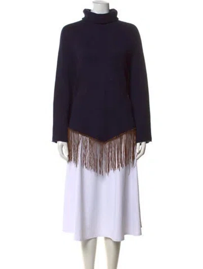 Pre-owned Brunello Cucinelli Cashmere Turtleneck Sweater In Blue