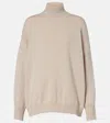 Brunello Cucinelli Cashmere Turtleneck Sweater In Brown