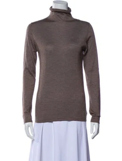 Pre-owned Brunello Cucinelli Cashmere Turtleneck Sweater In Brown