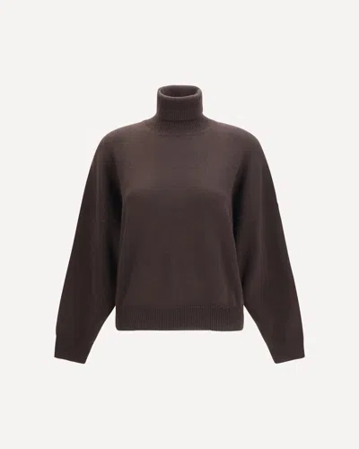 Brunello Cucinelli Cashmere Turtleneck Sweater In Brown