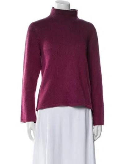 Pre-owned Brunello Cucinelli Cashmere Turtleneck Sweater In Burgundy