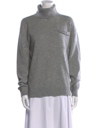 Pre-owned Brunello Cucinelli Cashmere Turtleneck Sweater In Gray