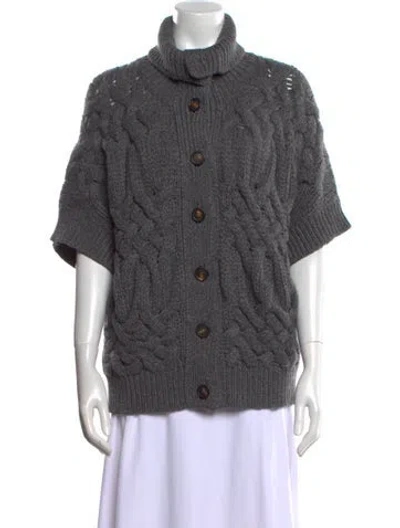 Pre-owned Brunello Cucinelli Cashmere Turtleneck Sweater In Gray