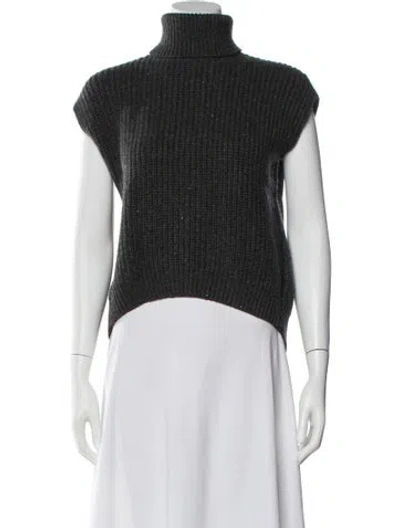 Pre-owned Brunello Cucinelli Cashmere Turtleneck Sweater In Gray
