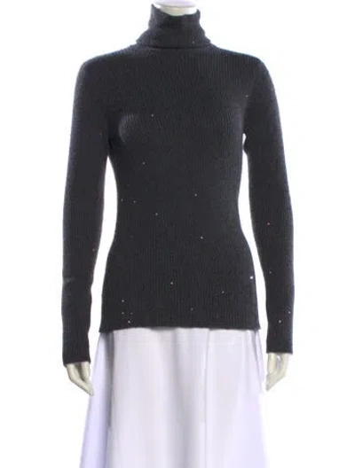 Pre-owned Brunello Cucinelli Cashmere Turtleneck Sweater In Gray