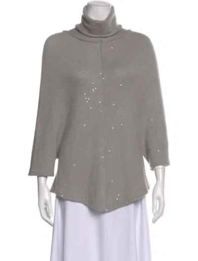 Pre-owned Brunello Cucinelli Cashmere Turtleneck Sweater In Gray