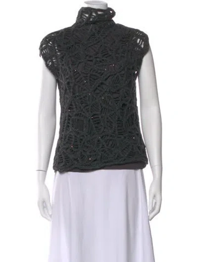 Pre-owned Brunello Cucinelli Cashmere Turtleneck Sweater In Gray