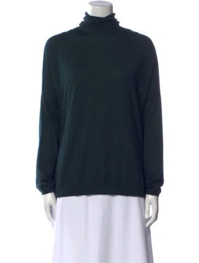 Pre-owned Brunello Cucinelli Cashmere Turtleneck Sweater In Green
