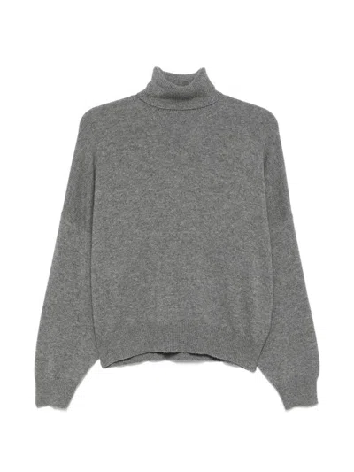 Brunello Cucinelli Cashmere Turtle-neck Sweater In Gray