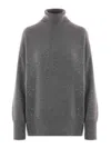 Brunello Cucinelli Cashmere Blend Sweater With Microsequin Embroidery In Gris