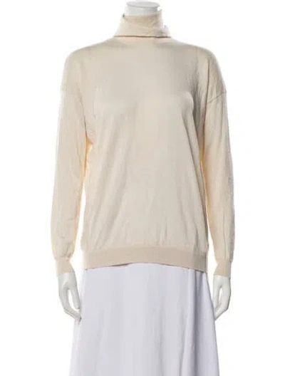 Pre-owned Brunello Cucinelli Cashmere Turtleneck Sweater In Neutral