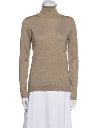 Pre-owned Brunello Cucinelli Cashmere Turtleneck Sweater In Neutral
