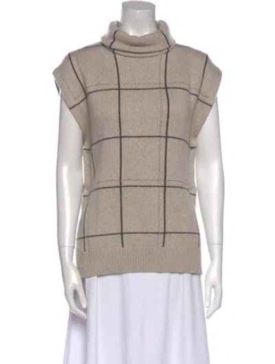 Pre-owned Brunello Cucinelli Cashmere Turtleneck Sweater In Neutral