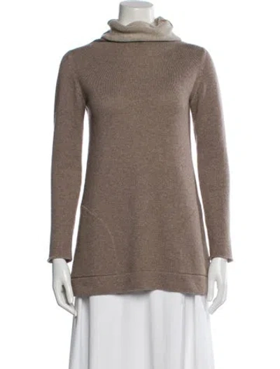 Pre-owned Brunello Cucinelli Cashmere Turtleneck Sweater In Neutral