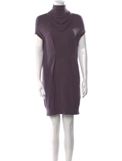 Pre-owned Brunello Cucinelli Cashmere Turtleneck Sweater In Purple