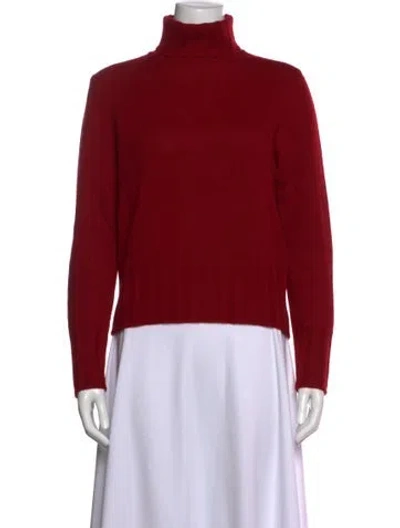 Pre-owned Brunello Cucinelli Cashmere Turtleneck Sweater In Red