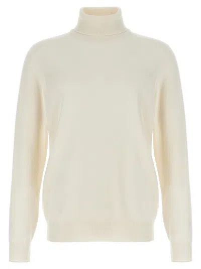 Brunello Cucinelli Cashmere Turtleneck Sweater Sweaters And Cardigans White