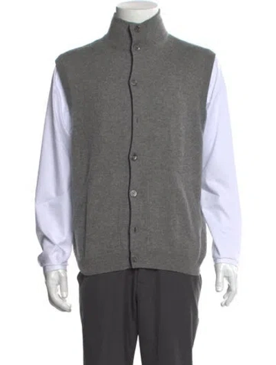 Pre-owned Brunello Cucinelli Cashmere Turtleneck Sweater Vest In Gray