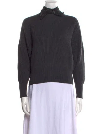 Pre-owned Brunello Cucinelli Cashmere Turtleneck Sweater W/ Tags In Gray