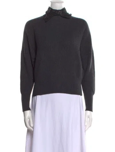 Pre-owned Brunello Cucinelli Cashmere Turtleneck Sweater W/ Tags In Gray