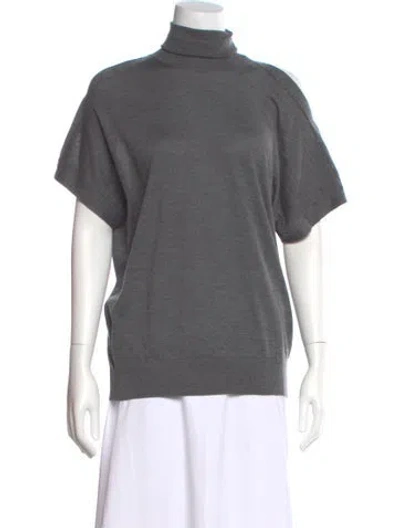 Pre-owned Brunello Cucinelli Cashmere Turtleneck Sweater W/ Tags In Gray