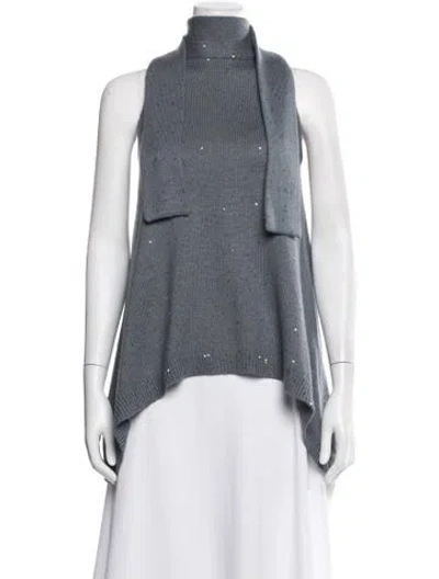 Pre-owned Brunello Cucinelli Cashmere Turtleneck Sweater W/ Tags In Gray