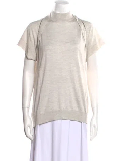 Pre-owned Brunello Cucinelli Cashmere Turtleneck Sweater W/ Tags In Neutral