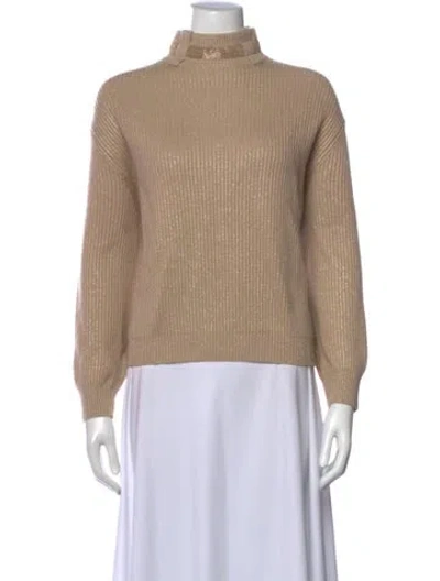 Pre-owned Brunello Cucinelli Cashmere Turtleneck Sweater W/ Tags In Neutral