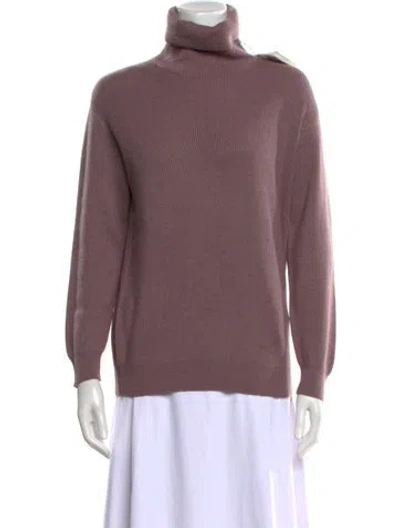 Pre-owned Brunello Cucinelli Cashmere Turtleneck Sweater W/ Tags In Purple
