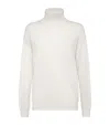 Brunello Cucinelli Cashmere Turtleneck Sweater In White