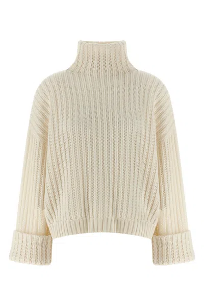 Brunello Cucinelli Cropped Cashmere Turtleneck Knit Sweater In Neutral