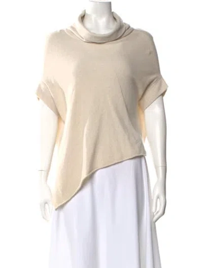 Pre-owned Brunello Cucinelli Cashmere Turtleneck Sweater In White