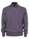 Brunello Cucinelli Men Cashmere Turtleneck Sweater With Zip