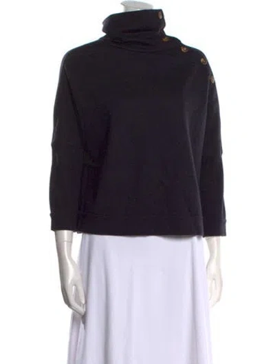 Pre-owned Brunello Cucinelli Cashmere Turtleneck Sweatshirt In Blue