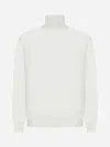 Brunello Cucinelli Men's Cashmere Turtleneck Sweater In White