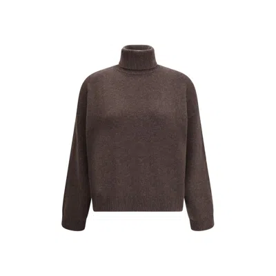 Brunello Cucinelli Cashmere Turtleneck Women's Sweater In Brown