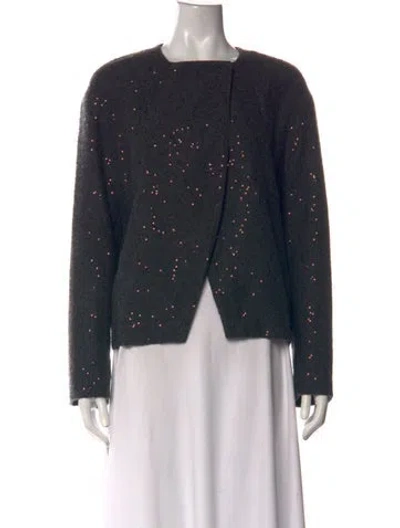 Pre-owned Brunello Cucinelli Cashmere Tweed Pattern Sweater In Black