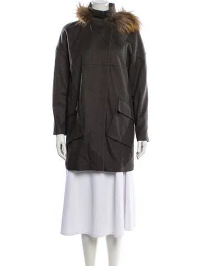Pre-owned Brunello Cucinelli Cashmere Utility Jacket W/ Tags In Gray