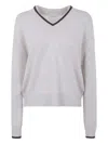 Brunello Cucinelli Cashmere V Neck Sweater