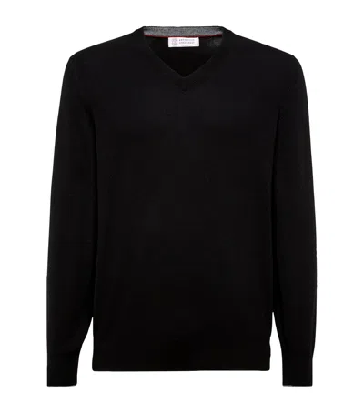 Brunello Cucinelli Cashmere Sweater In Black