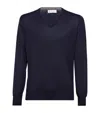 Brunello Cucinelli Cashmere And Silk Lightweight Sweater In Blue