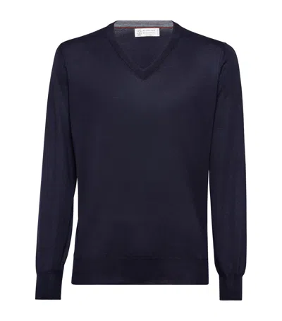 BRUNELLO CUCINELLI CASHMERE V-NECK SWEATER