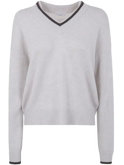 Brunello Cucinelli Cashmere V Neck Sweater Clothing