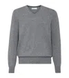 Brunello Cucinelli Cashmere And Silk Lightweight Sweater In Gray