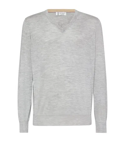 BRUNELLO CUCINELLI CASHMERE V-NECK SWEATER